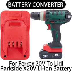 Batterijadapter voor Lidl Parkside X20V Li-Ion Tool Converteren naar Ferrex Aldi Energy 20V Li-Ion Batterijadapter Power Tool Accessoire