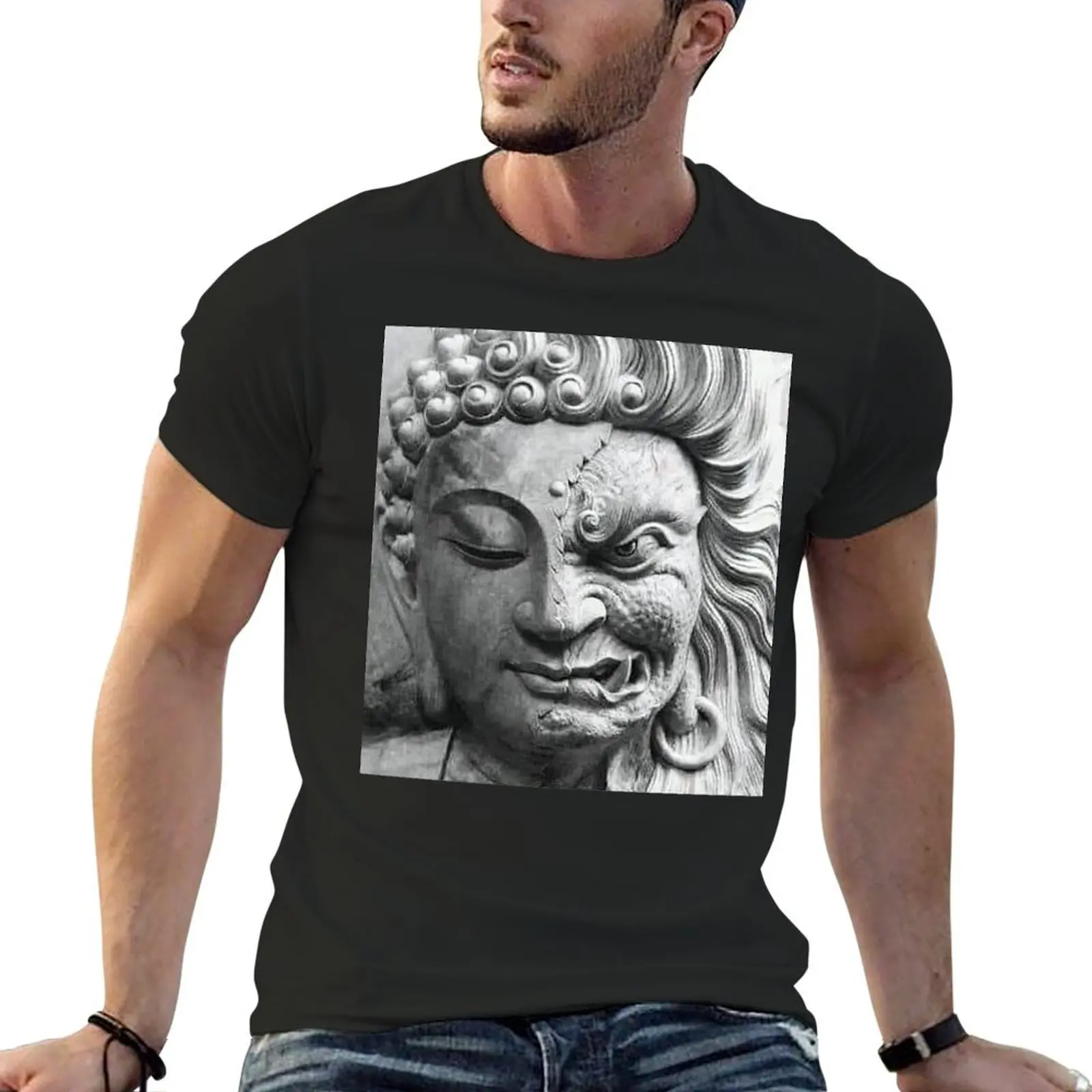 Buddha and Demon T-Shirt graphic tee shirt essential t shirt anime figures men t shirts high quality