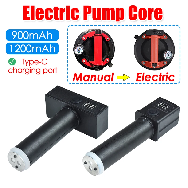 900mah/1200mah Automatic Pressure Compensating Electric Pump Core for Manual Suction Cup Convert TO Electric Vacuum Suction Cup