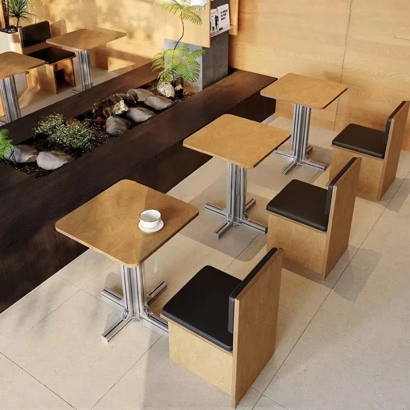 Cafe table and chair set popular industrial style western restaurant box combination