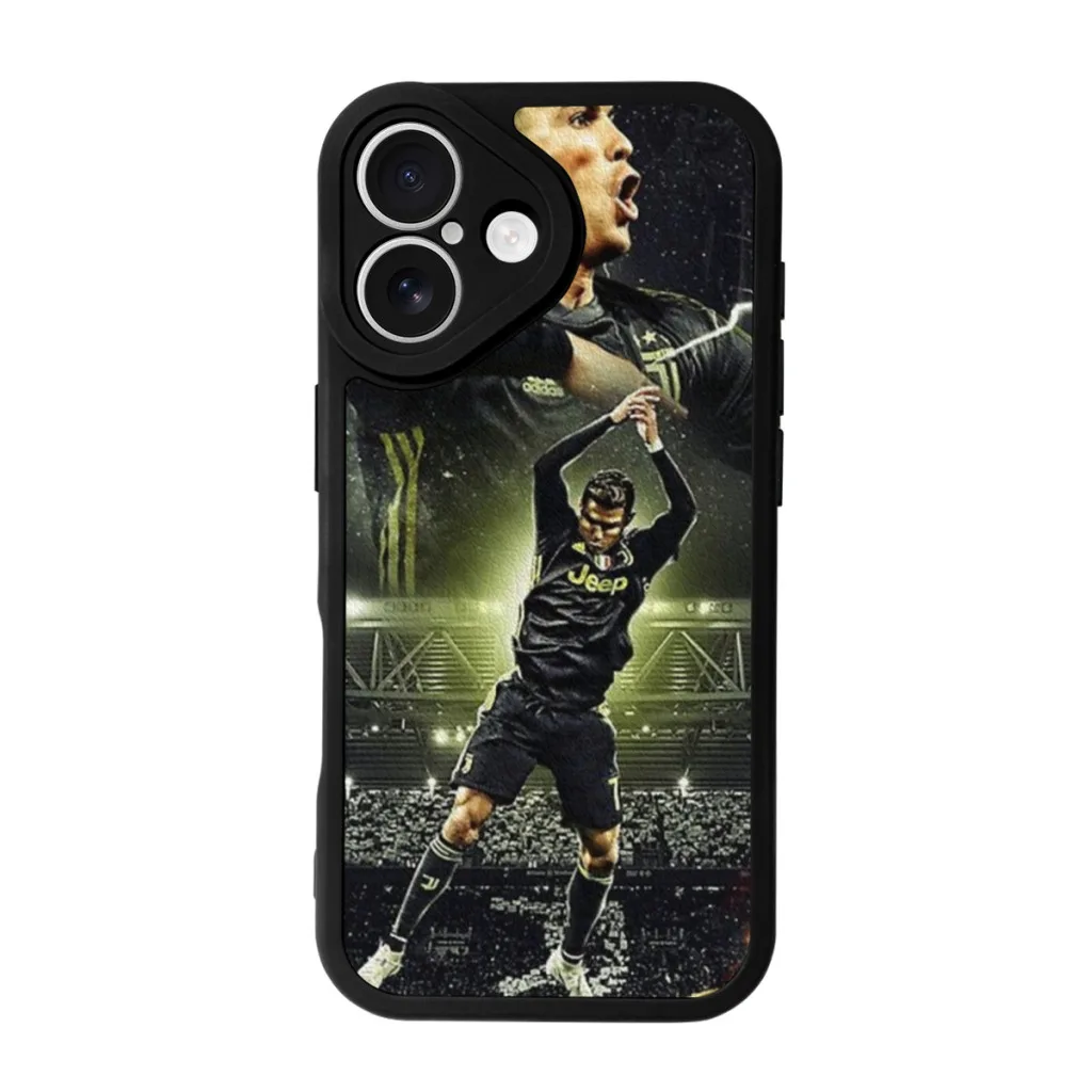 Ronaldo Illustration iPhone Case Phone Case For iPhone 16 Pro Max Silicone Skin Case