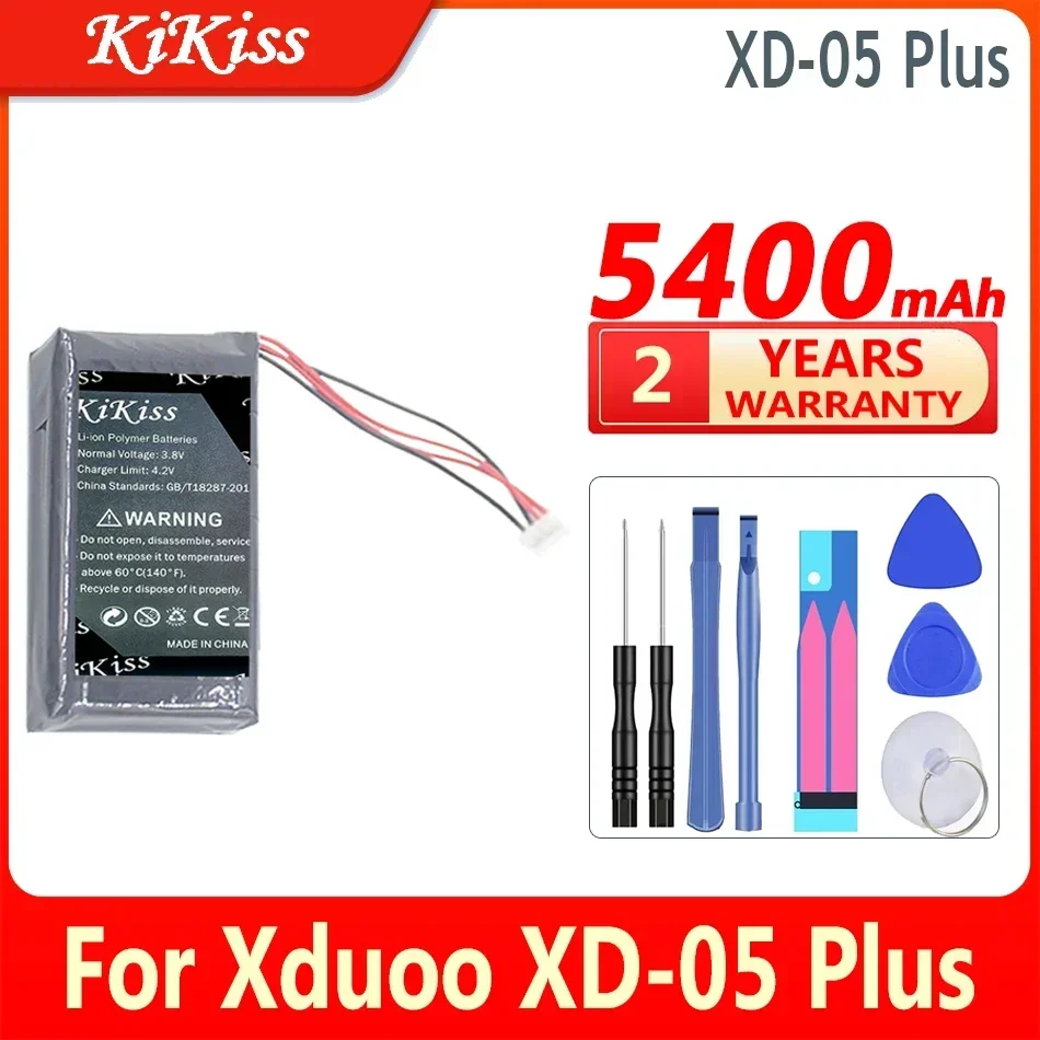 5400mAh KiKissl Battery For Xduoo XD-05 Plus Bateria High Capacity