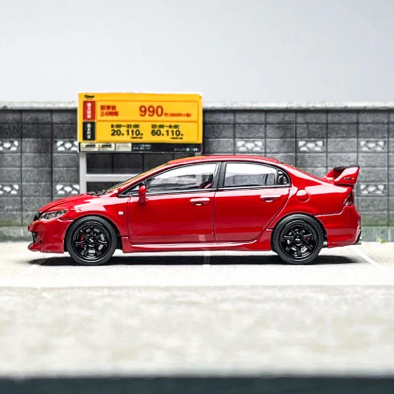

MH 1:64 CIVIC FD2 Mugen RR модель автомобиля из сплава, классический сувенир для взрослых, подарок, статический дисплей