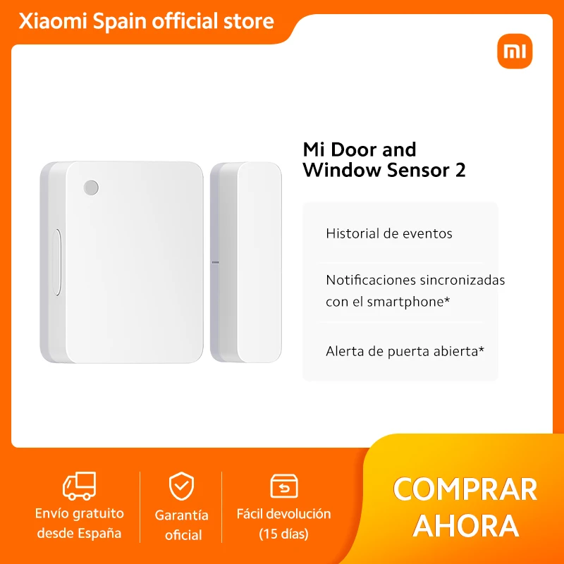 Official｜Mi Door and Window Sensor 2｜Historial de eventos | Notificaciones sincronizadas con el smartphone* | Alerta de puerta abierta*