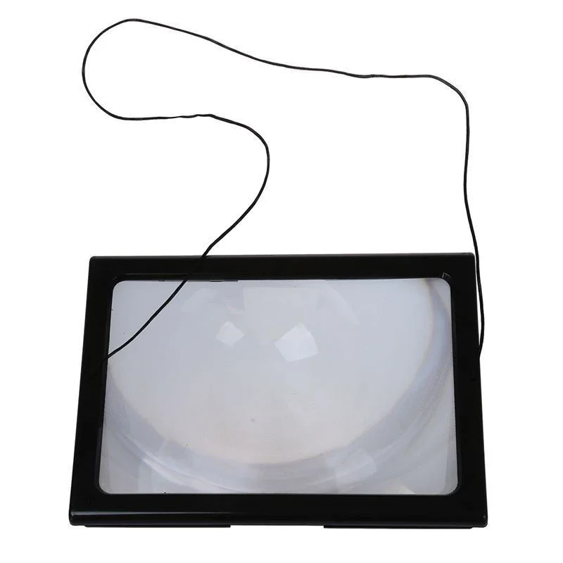 Reading 3X Magnifier Full Page Optical Magnifying Foldable A4 LED Lens Desk Magnifying Glass For Sewing Knitting