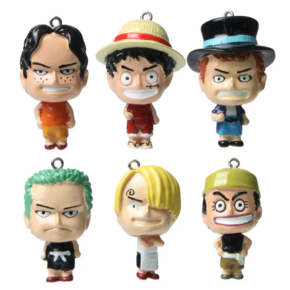 6pcs/lot One Piece Figures Luffy Zoro Nami Big Mom Charlotte Issho Hancock Rebecca Marco Zodiac Animal Model Toys PVC Collection