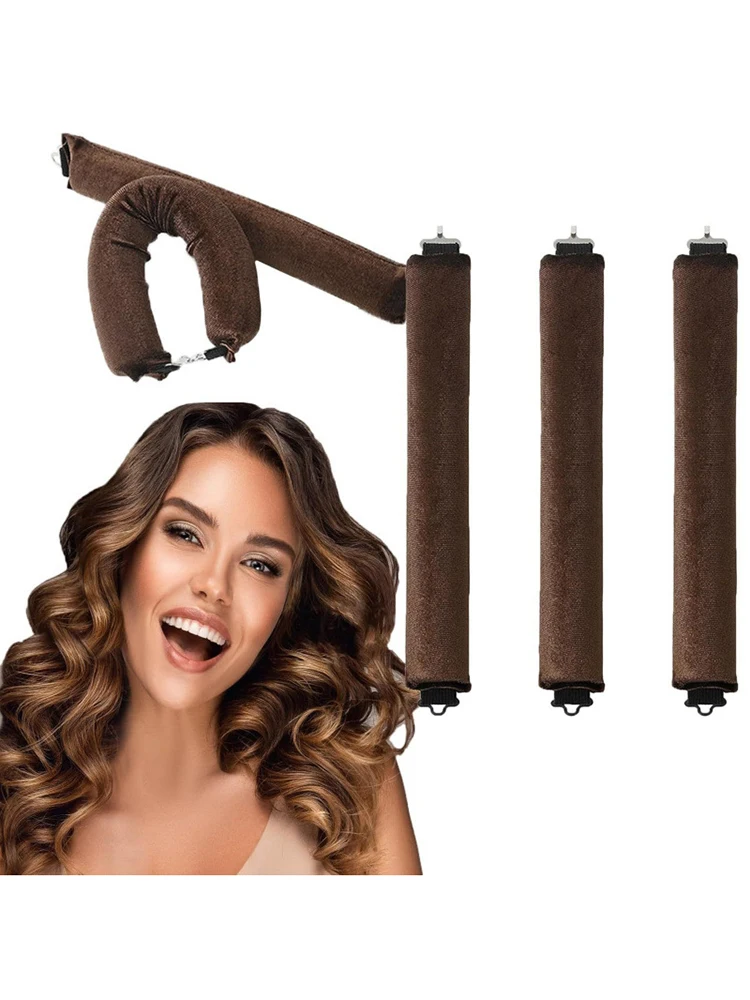 Hitzefreie Lockenwickler, Lockenstab-Stirnband, keine Hitze, Lockenwickler für bequeme Locken mit Haken, weiche, flexible Lockenstäbe zum Schlafen, Haarstyling-Tools – Detail 8
