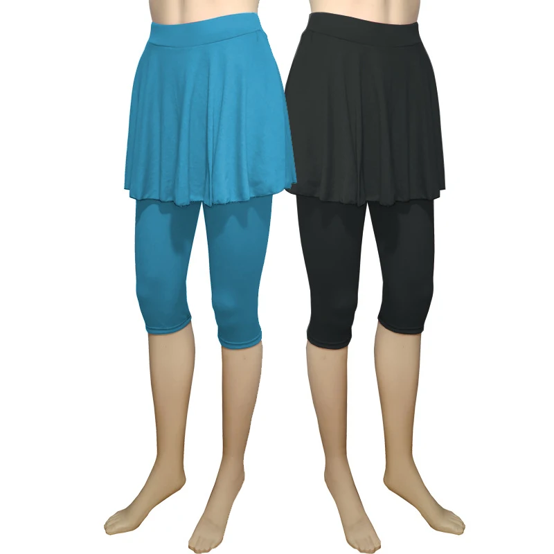 Damskie legginsy Spódnica Sportowe legginsy fitness Jednokolorowe bezszwowe krótkie legginsy Kobieca spódnica na co dzień Spodnie do jogi Culottes