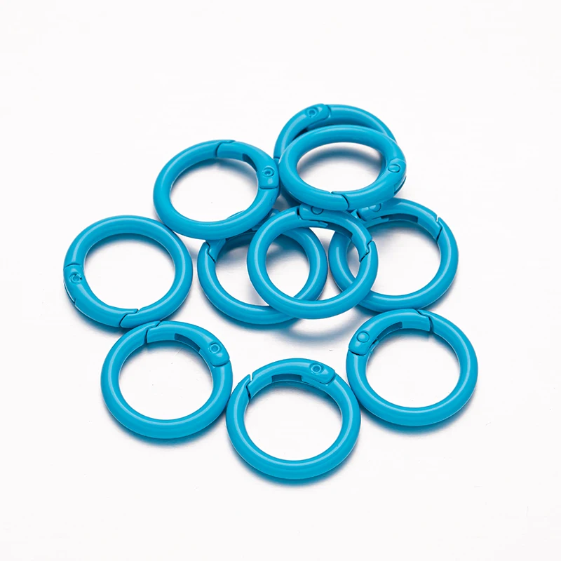 5 Stück Gold schwarz Metall O Ring Feder verschlüsse zu öffnen Karabiner Schlüssel bund Stecker DIY Anhänger Schmuck Clips Haken Hunde kette Schnalle – Detail 5