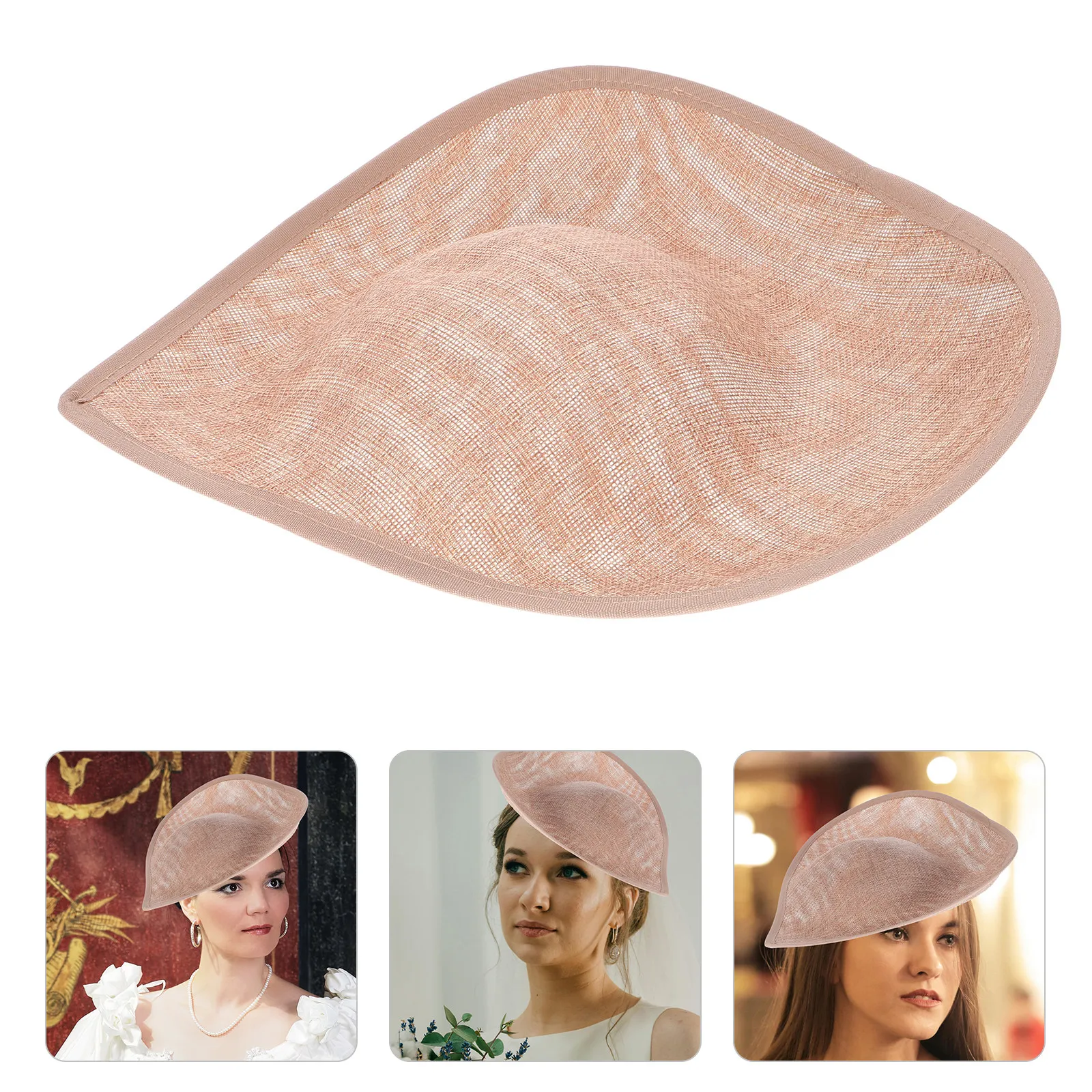 

Основа для шляпки в форме сердца для невесты, женская, полиэстер, серая, большой размер, элегантный головной убор, аксессуар для самостоятельного изготовления украшений для волос