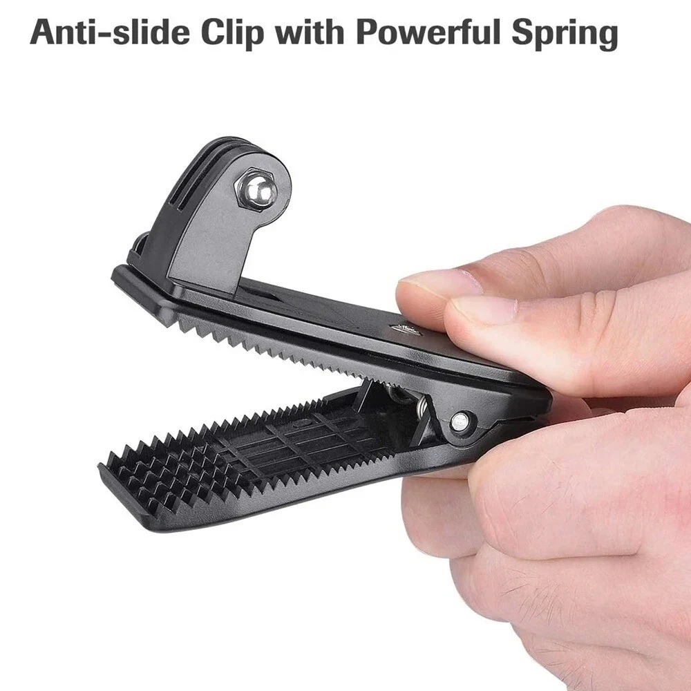 360° Rotation Backpack Strap Mount Clamp Clip Holder Kit for GoPro Hero 11 12 13 DJI Osmo Action 5 Pro 4 Insta360 Accessories