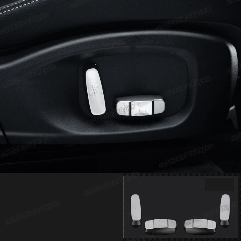 pearl chrome abs car seat adjust button cover for jaguar xe xf f-pace 2016 2017 2018 2019 2020 2021 2022 e pace f e-pace styling