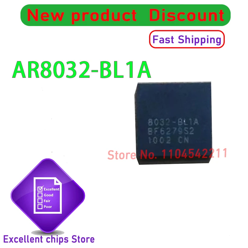 AR8032-BL1A 10PCS/LOT  AR8032 AR8032BL1A 8032-BL1A AR8032-B QFN32