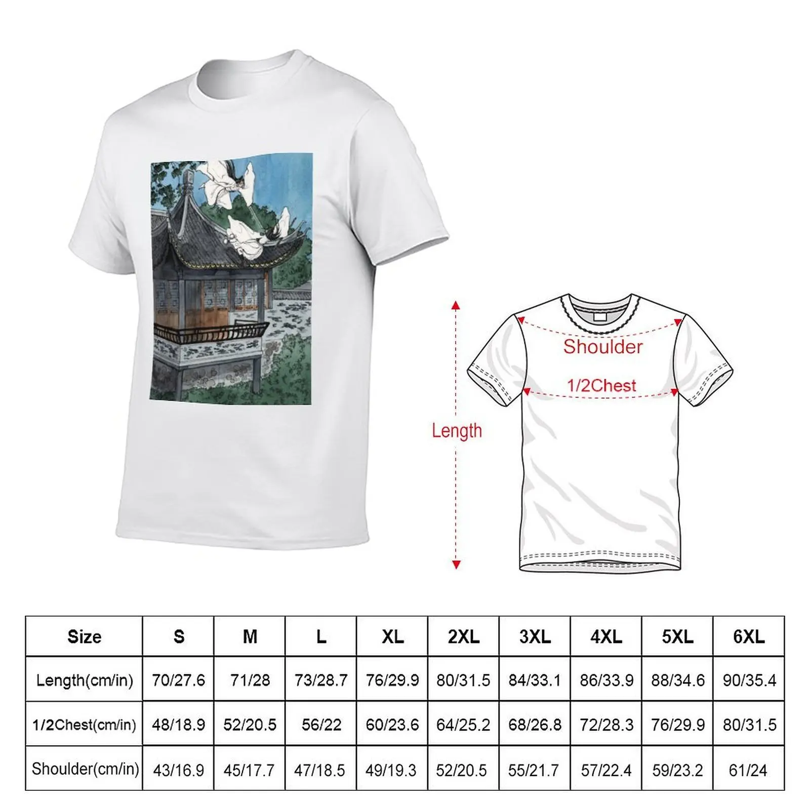 تي شيرت Mo Dao Zu Shi تي شيرت مطبوع للرجال من القطن تي شيرت رجالي