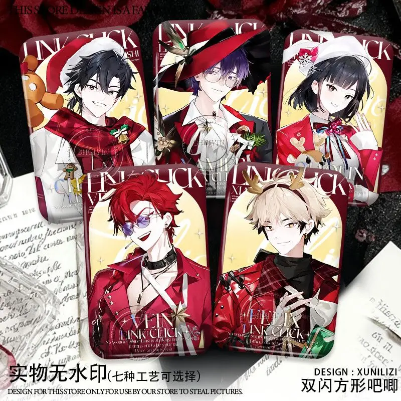 Link Click Christmas Anime Badges Pins Vein Lucas Charles Women Brooch Cartoon Kawaii Cosplay Brooches for Bag Accessorie Gift