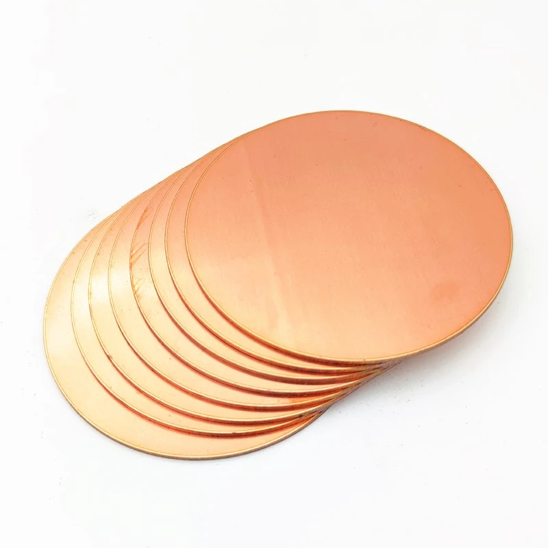 T2 Copper Disc Pure Copper Round Plate Circular Sheet Thickness 0.1mm - 5mm Diameter 30mm 31mm 32mm 33mm 34mm 35mm~50mm