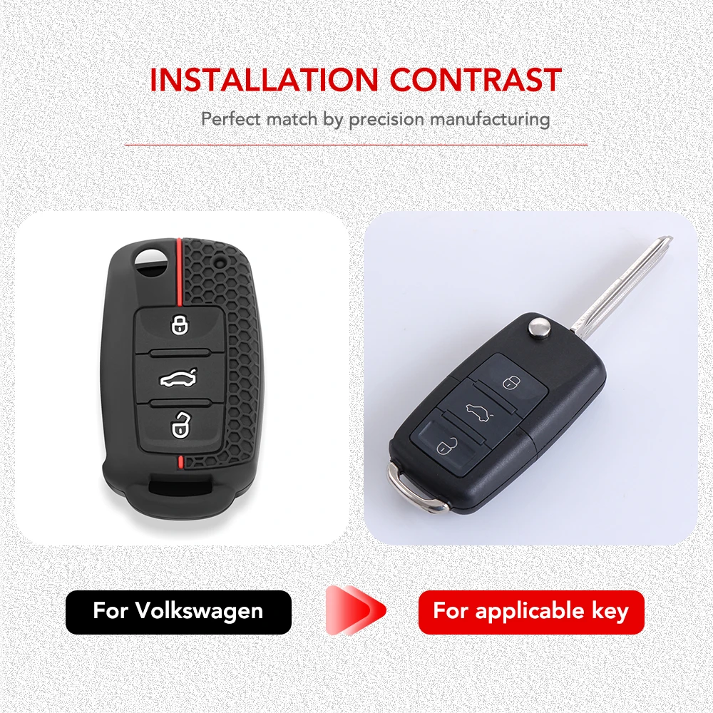 silicone key case remote car key cover for VW UP volkswagen caddy Touareg Jetta Golf 6 Polo passat Caravelle Skoda Octavia Fabia