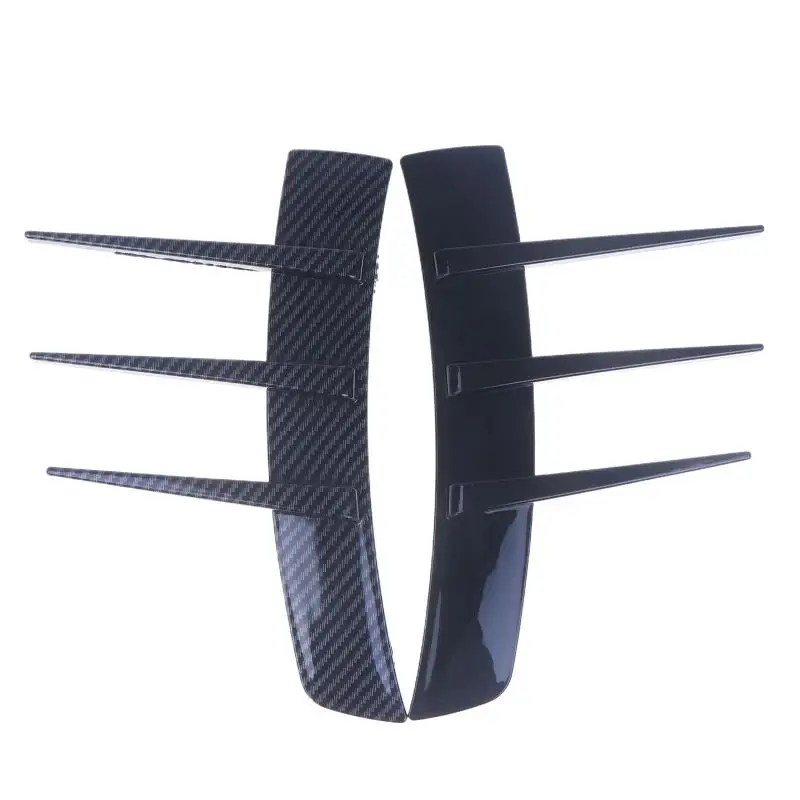 

2Pcs Front - Bumper Vent Sticker Car'S Door Side Modification Model Duck Type Splitter A Set Currency Exterior Parts