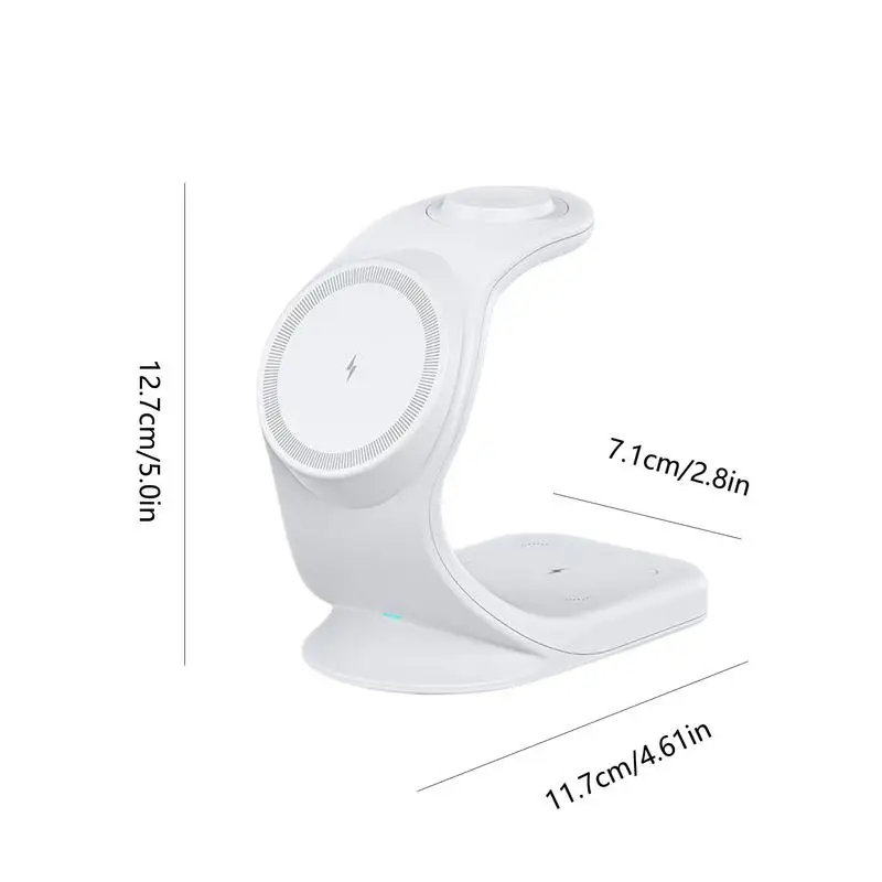 Drei-in-1-Wireless-Ladestation, 15 W, schneller magnetischer Ladeständer, schneller magnetischer Ladeständer, Ladegerät für Uhren