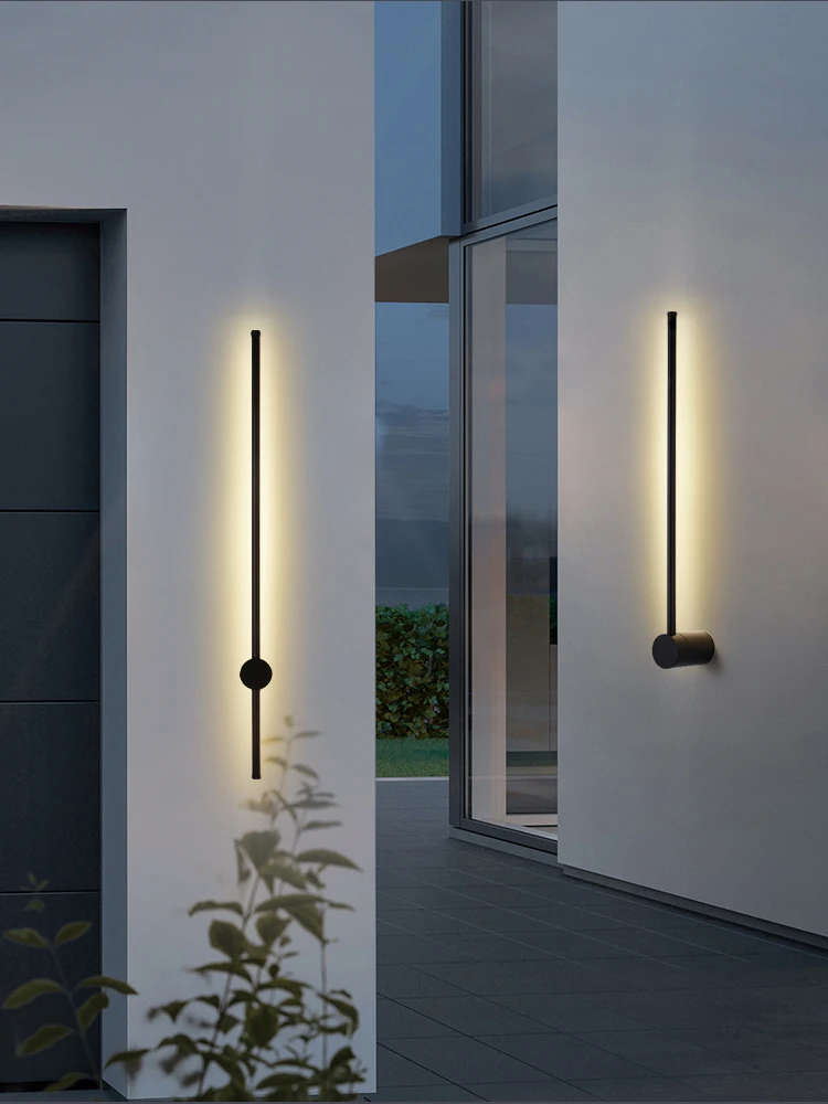 

Nordic Minimalist Style Living room Background Wall lamp Bedroom Long Strip Bedside lamp LED Outdoor IP65 Porch Waterproof lamp