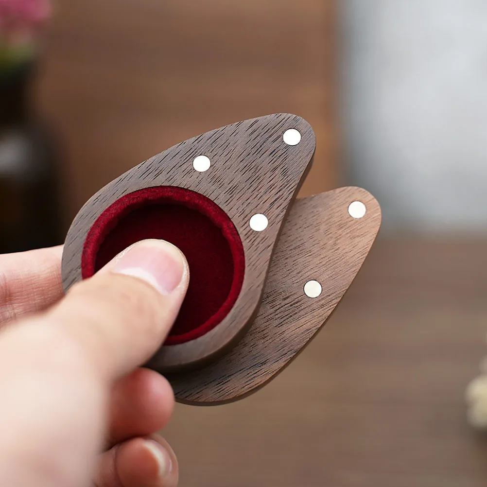 

Solid Wood Heart Shaped Jewelry Box Desktop Storage Small Wooden Box Rings Earrings Necklace Home Gift Smooth Creative