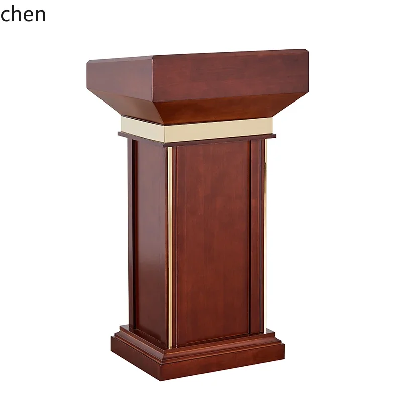 HYS Solid Wood Lecture Podium Host Hotel Reception Desk Welcome Speech Chair's Desk