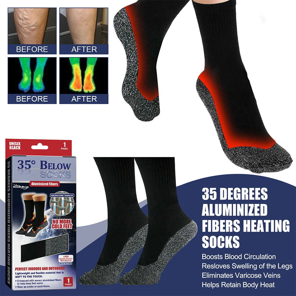 

Mens Womens Self-heating Winter Thermal Socks Super Soft Unique Ultimate Comfort Socks Fibers Thicken Keep Foot Warm