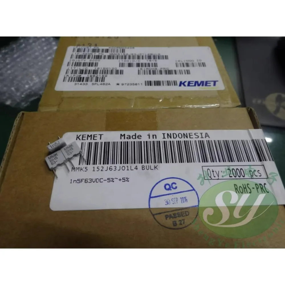 

50PCS EVOX MMK5 0.0015uf/63v 1.5nf 1n5 1500pf 152 Brand new 5mm film capacitor