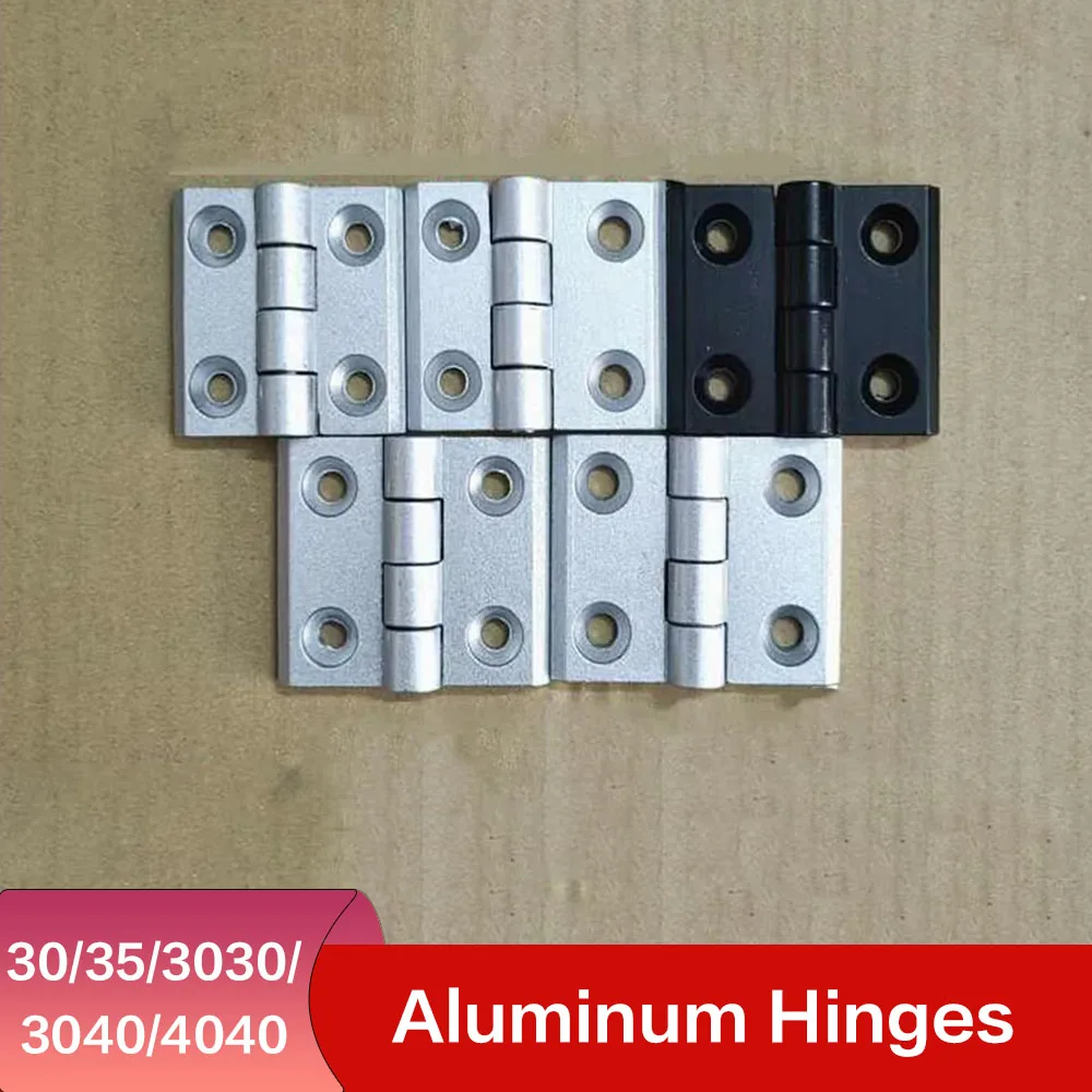 Black Sliver Color 3030 3040 4040 Aluminum Profile Metal Hinge Zinc Alloy Hinge Finished Aluminum Hinge Door Hinge Connector