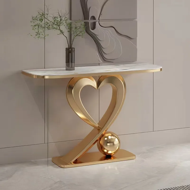 Slate entrance cabinet Simple living room entrance table Entry door case Stainless steel entrance table