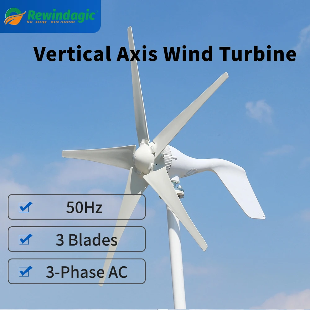 2000W 2KW Home Wind Turbine Generator 3 Phase Home 12V 24V 48V 3 Blade Horizontal Shaft Windmill For Home Appliances