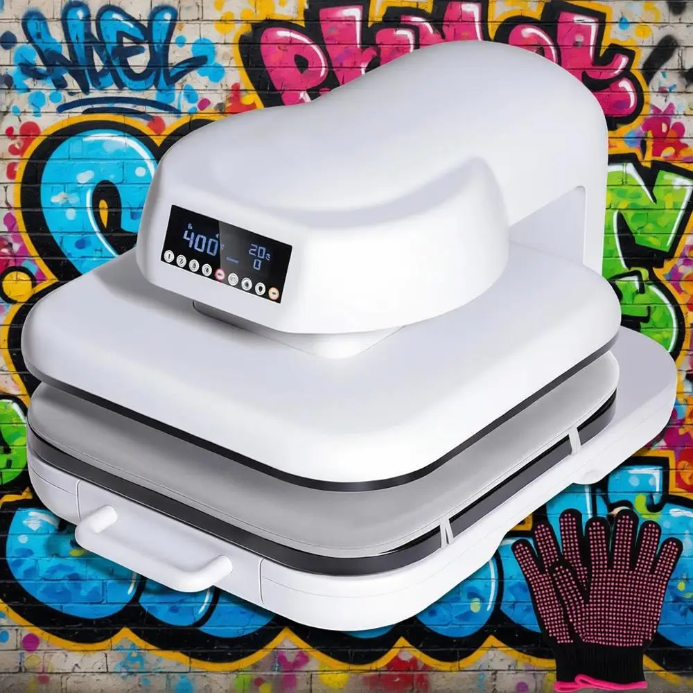 

Heat Prhine or T Shirts, 15"x15" Auto Shirt Prhine w/ 4 Memory es, 15 Mins Auto-O, Precise Temp/Timer Control, ast Even Heat or