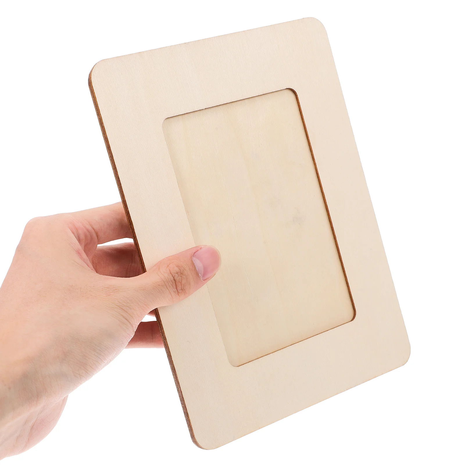 10Pcs Wooden Blank Photo Frames DIY Craft Kits for Kids Creativity Material Special Decoration Living Room Bedroom