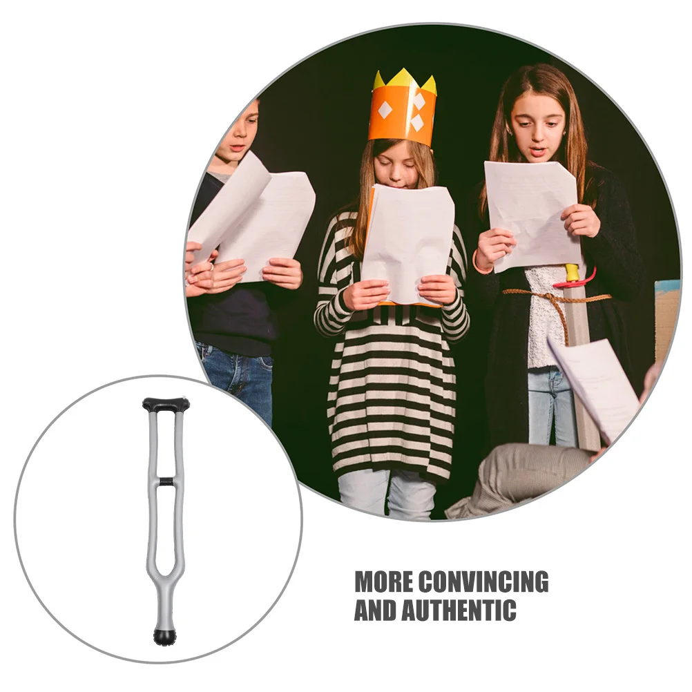 Inflatable Walking Cane Blow Up PVC Crutch Costume Prop Halloween Old Man Cosplay Accessory Walking Stick Cane