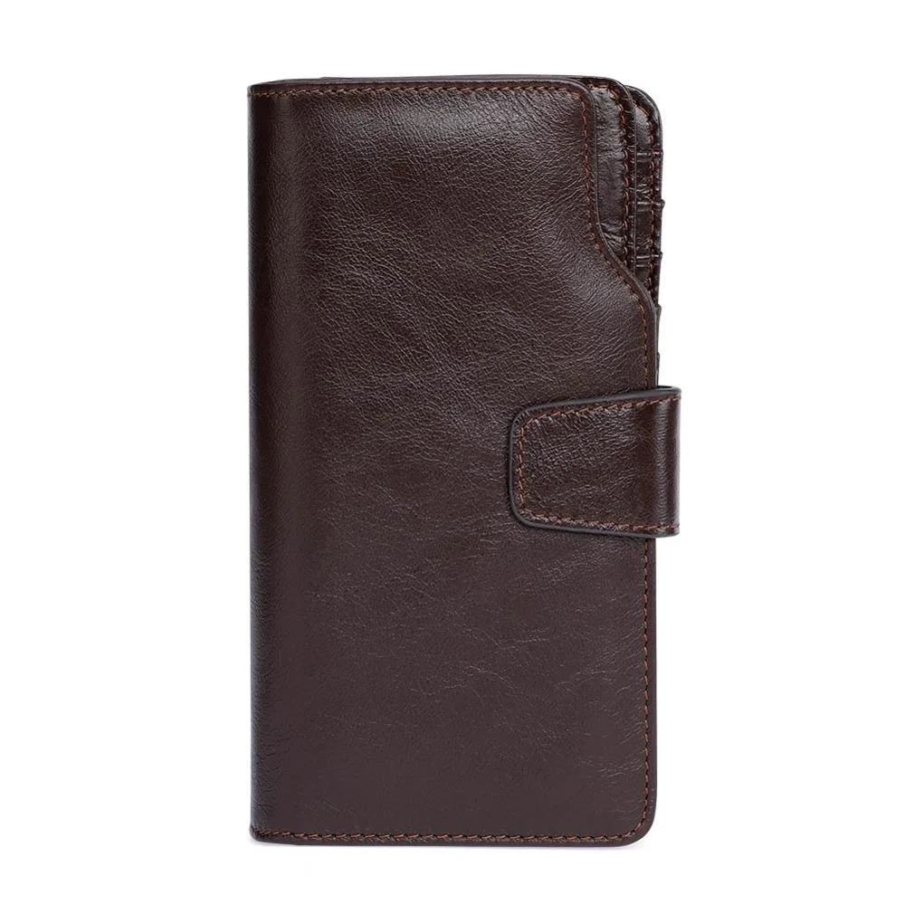 Luxury Genuine Leather Men's Wallets Long Purse Male Wallet Card Holder Clutch Bags Walets Phone New