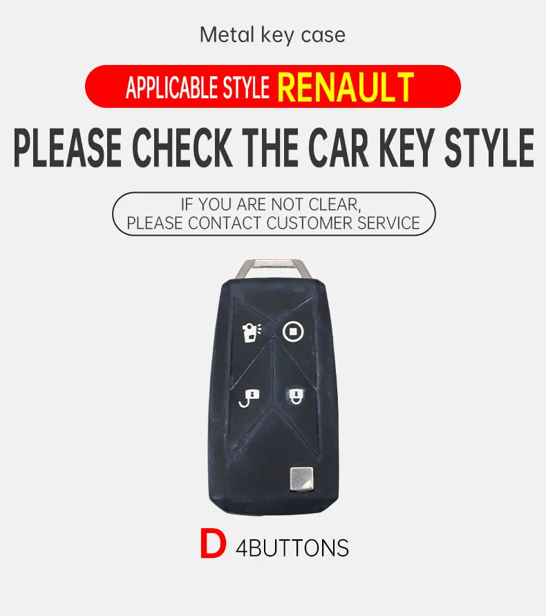 4 Buttons Zinc Alloy Leather Pickup Truck Car Key Case Caps Key Cover For Renault Euro 6 Series T C K Gama Shell Bag Keyring view 4