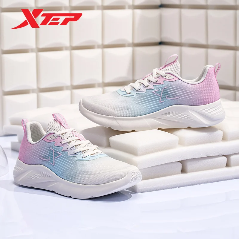 Xtep Running Shoes For Women 2022 Summer Combat Rebound Women\'s Sports Shoes Shock Absorption Lace Up Sneakers 878218110025