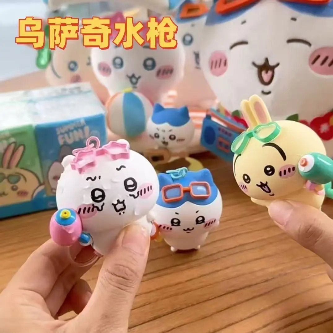 

New Creative Cartoon Chiikawa Kawaii Shooting Water Toys Usaki Doll Model Figurine Anime Key Pendant Boys Christmas Gift Toys