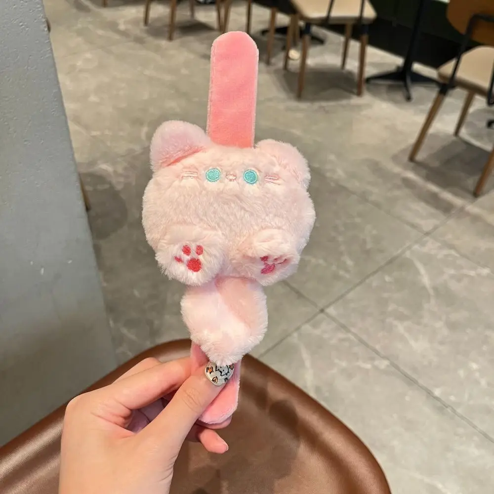 Siamese Cat Cat Slap Bracelet Series Pink Cat Simulation Plush Doll Slap Bracelet Cute Doll Wrist Style