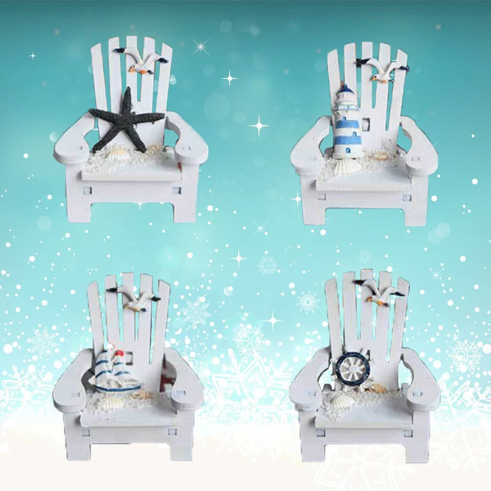 4 ชิ้นเก้าอี้ชายหาดตกแต่งบ้านบทความ Star ประภาคารเรือใบหางเสือเมดิเตอร์เรเนียนสไตล์ห้องนอนภาพพื้นหลัง Handmade