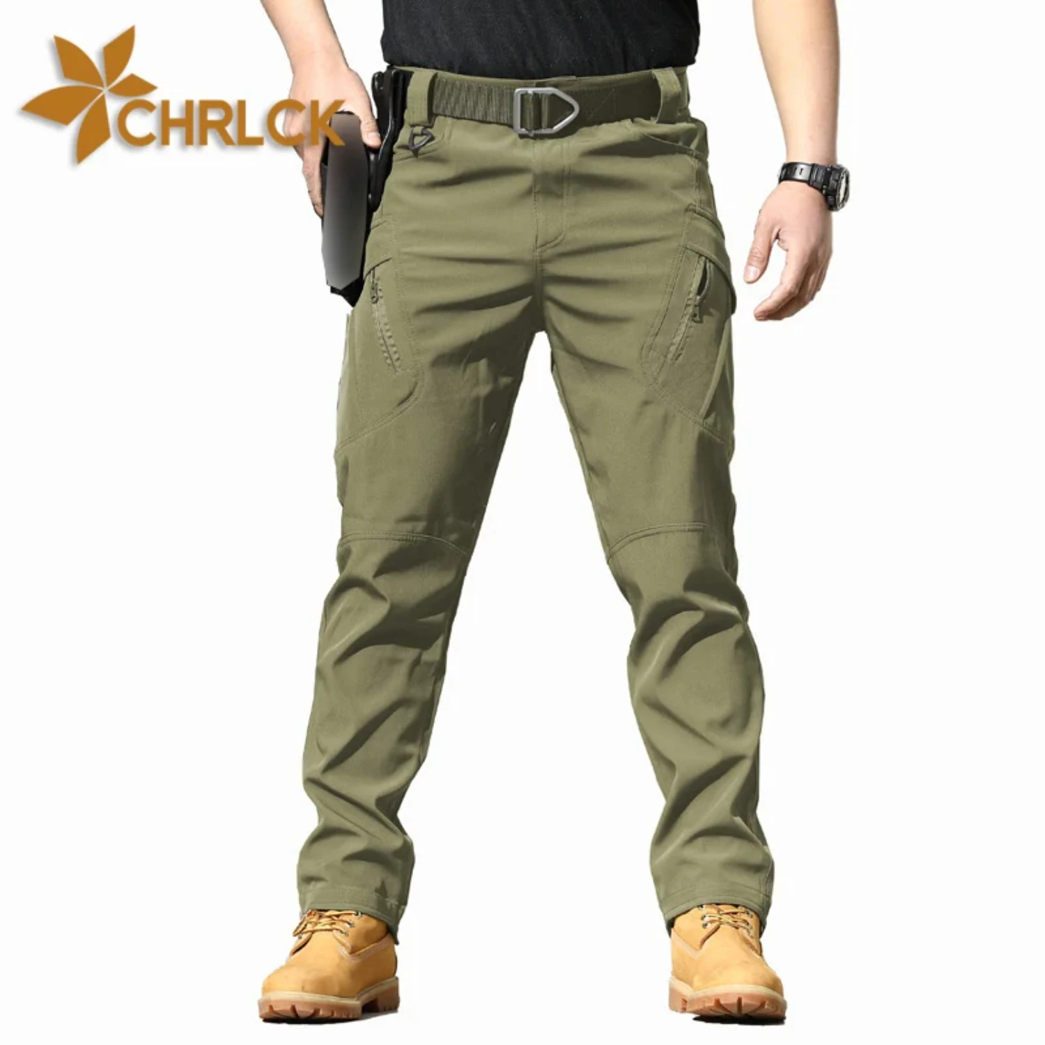 Mens Anti-scratch Tactical Pants Elasticity Hiking Trousers Men Waterproof Hunting Fishing Camping Pants Wear-resistant Multicam