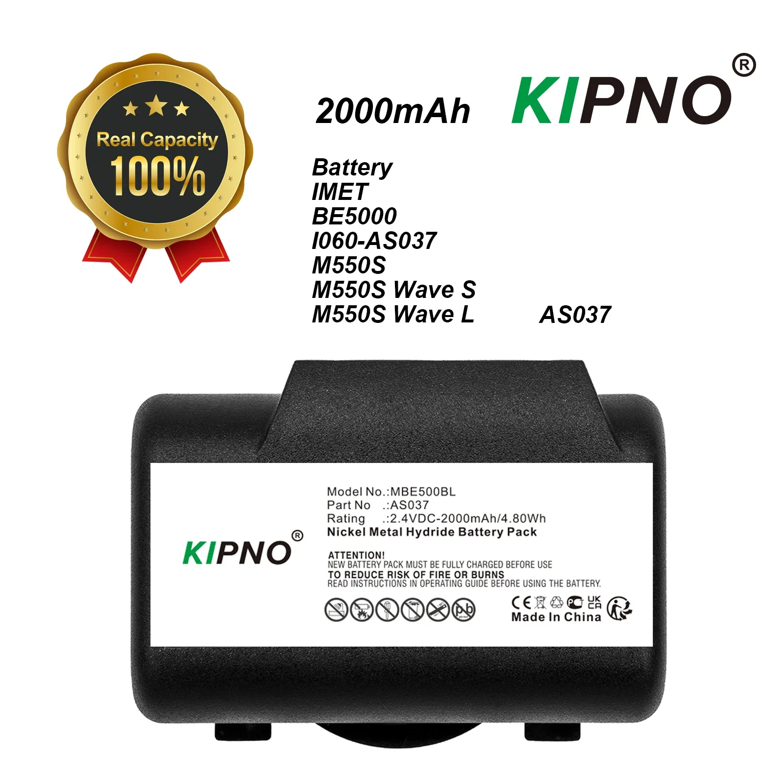 KIPNO Crane Remote Control 2000mAh / 4.80Wh Battery For IMET：AS037 BE5000 I060-AS037 M550S M550S Wave S M550S Wave L