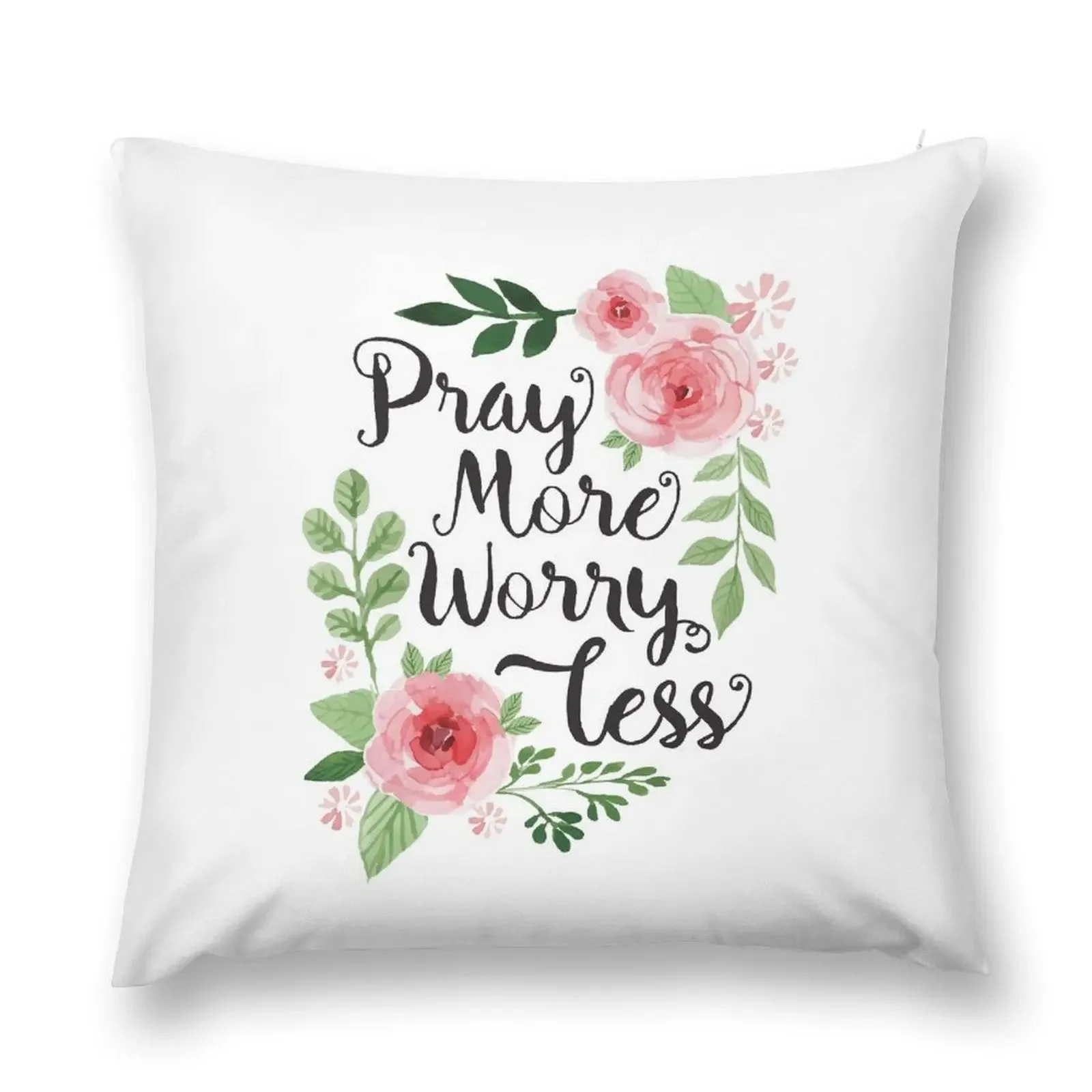 Pray More Worry Less Throw Pillow Sofa Cushions christmas ornaments 2025 christmas decorations for home 2025 pillow