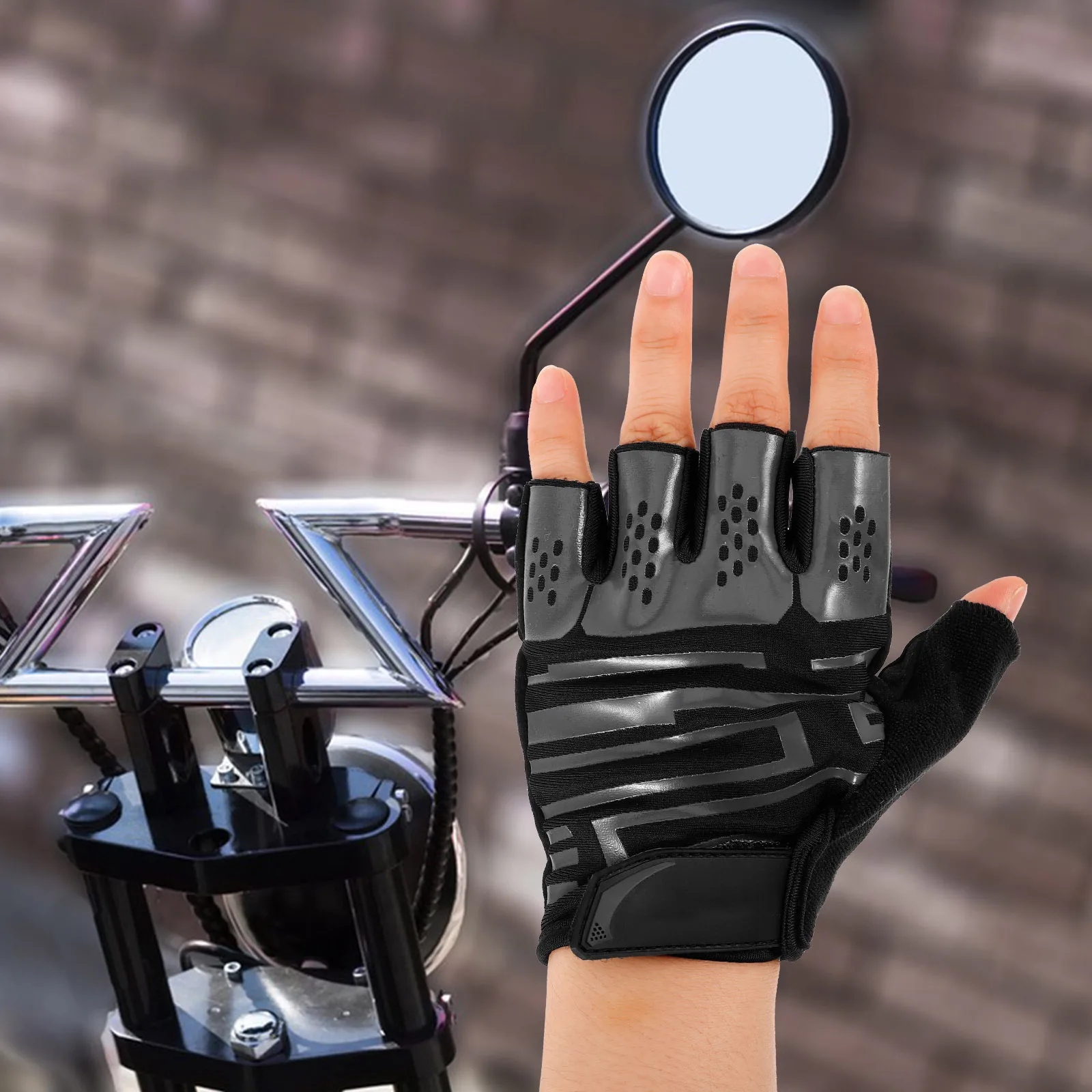 

1Pair Summer Cycling Gloves Breathable Half Finger Bike Riding Gloves Lightweight Shockproof Sweat-Absorbing for Men Women