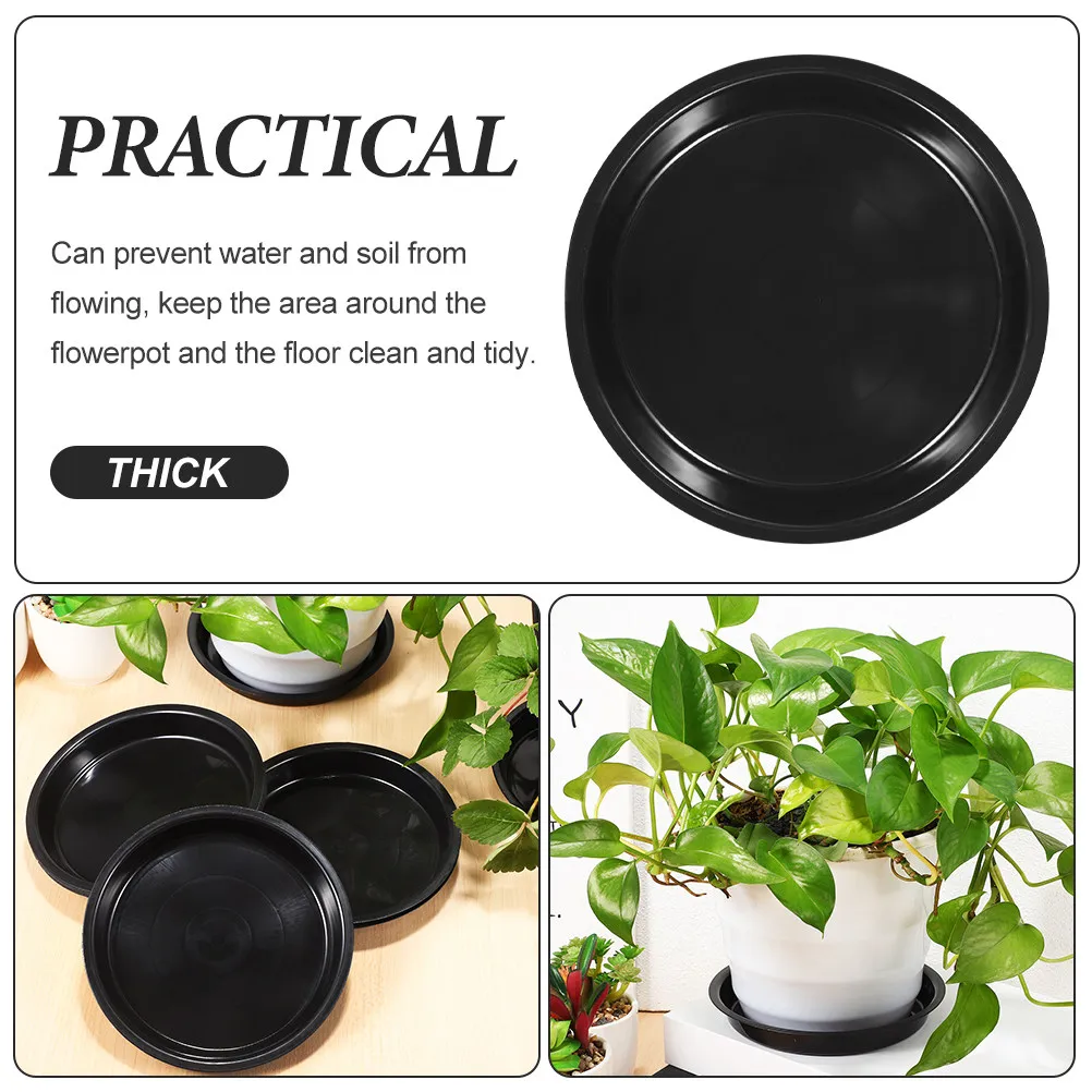 16Pcs Non Deformable PP Plastic Plant Saucer Round Water Catcher Tray for Indoor Plants Outdoor Pots Planter Drip Tray Plant