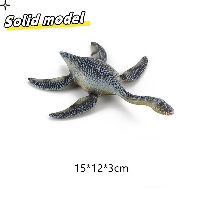 

Ancient prehistoric marine life simulation dinosaur model gray plesiosaur action doll children's puzzle toy gift