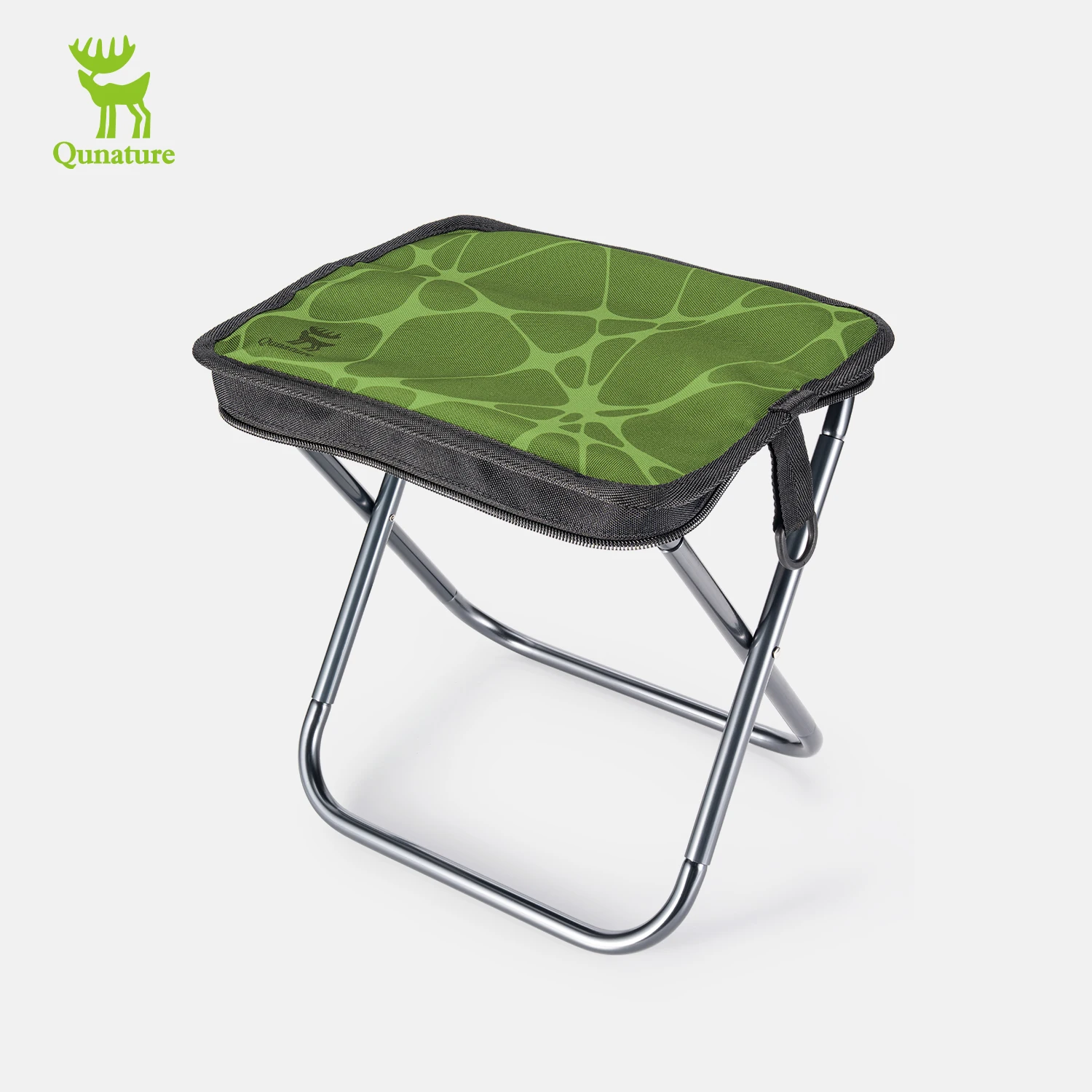 Qunature Outdoor Folding Chair Ultralight Portable Aluminum Camping Mazza Stool Quick Open Cross Load-bearing Bracket  Foldable