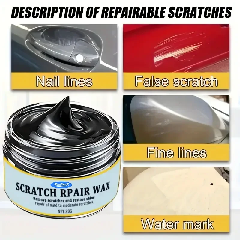 Scratch Repair Paste Is Fast, Easy, and Does Not Require Painting. It Is Suitable for All Vehicle Refurbishment Wax