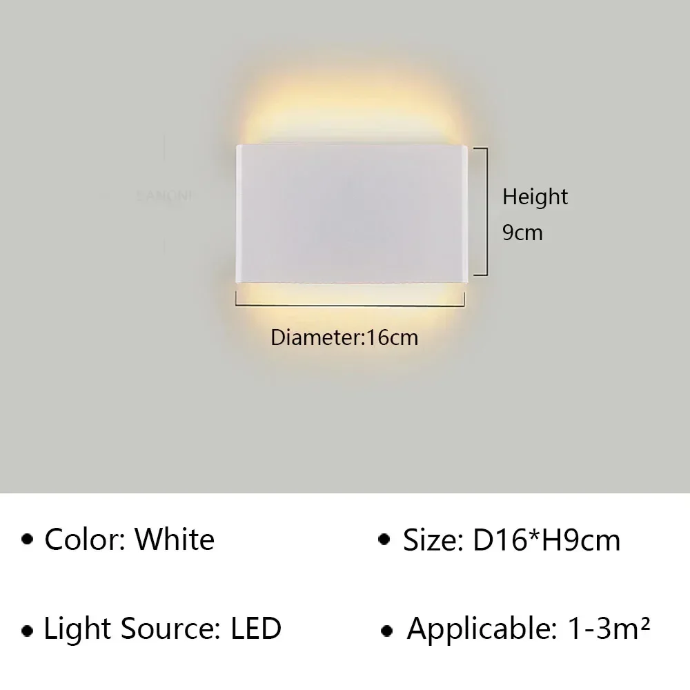 DAMIASMIL Moderne LED-Wandleuchte für Nachttisch, Wohnzimmer, Treppen, Gang, Badezimmer, Heimdekoration, Wandleuchte, Innenbeleuchtung, Glanz 9