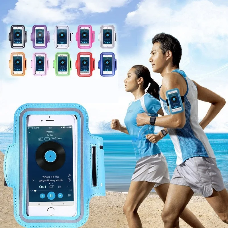 7 Inch Unisex Sports Phone Armband Adjustable Sweat UV Resist Touch Screen Universal For Running Cycling Desert Outdoor Sports